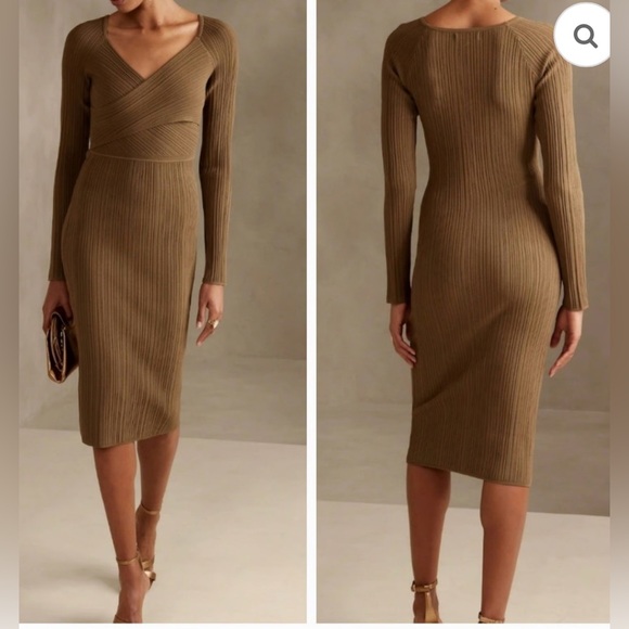 Banana Republic Long Sleeve Brown Dress - Picture 1 of 5